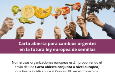 Carta abierta para cambios urgentes en futura ley europea semillas